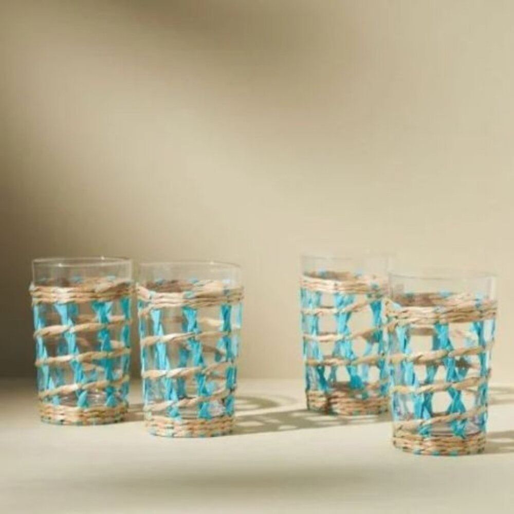 NIB Anthropologie Calla Highball Glasses | Set of Four